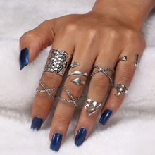 Женское Винтажное кольцо Hesiod, серебряное геометрическое кольцо в стиле ретро с перекрещивающимися кольцами, рождественский подарок 2024 - купить недорого