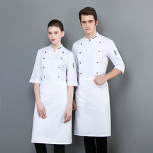 Unisex Short-sleeve Breathable Double Breasted Breathable Kitchen Work Catering Restaurant Food Chef Uniforms 2024 - buy cheap