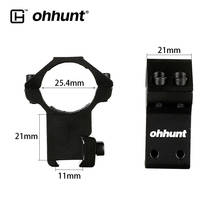 ohhunt 2PCs Tactical Scope Rings 1 inch 25.4mm 11mm Dovetail Rail Mount High Profile with Stop Pin for Hunting Riflescope 2024 - buy cheap