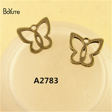 BoYuTe-Colgante de mariposa Chapado en bronce antiguo, accesorio de joyería artesanal, componentes, aleación de Zinc, 11x13MM, 200 unids/lote 2024 - compra barato