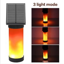 Led Solar Light Outdoors Waterproof Solar Power Fire Flame Wall Light LED Flickering Solar Light for Garden Decoration 3 Modes 2024 - buy cheap