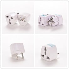 Jateamento 1pc ue ger au chn plug adaptador europeu alemanha austrália chinês power branco conversor de viagem conversão plug 2024 - compre barato