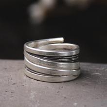 Handcrafted Thai Silver Ring 100% 925 Silver Ring Thailand Sterling Ring Vintage Style 2024 - buy cheap