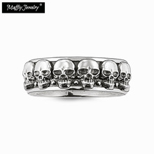 Skulls Ring,Europe Style Rebel Fashion Good Jewelry For Men And Women,2017  Gift In Silver,Super Deals Heart 2024 - buy cheap