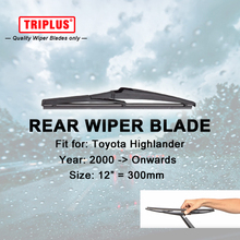 Rear Wiper Blade for Toyota Highlander (2000-Onwards) 1pc 12" 300mm,Car Rear Windscreen Wipers,Back Windshield Wiper Blades 2024 - buy cheap
