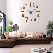 new arrival quartz clocks fashion watches 3d real big wall clock rushed mirror sticker diy living room decor free shipping 2024 - buy cheap