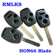 RMLKS-llave de coche de alta calidad, mando a distancia, Fob sin cortar, hoja HON66 para 2, 3, 4, reemplazo, funda sin llave 2024 - compra barato