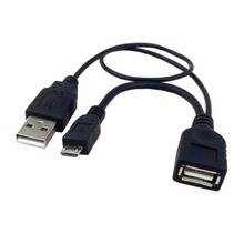 Микро USB 2,0 OTG Хост флэш-диск адаптер кабель с USB питания для Sam sung S3 i9300 S4 i9500 Note2 N7100 Note3 N9000 S5 i9600 2024 - купить недорого