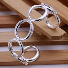 Pretty Silver Color Bracelets For Women Wholesale Free Shipping Charm Christmas Gifts Fashion Silver Jewelry Bangle KN-B013 2024 - buy cheap