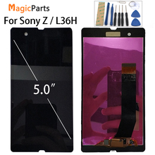 Tela lcd touch screen para sony xperia z, tela de reposição para sony xperia z l36h c6603 c6602 c6606 2024 - compre barato