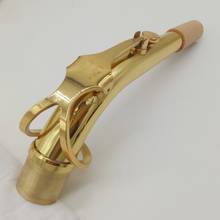 Music fancier Club High Quality Professional Japan Alto Saxophone Neck Brass Alto Sax Neck Gold Lacquer 2024 - buy cheap