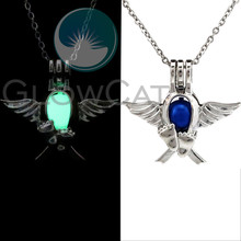 Angel Wing Infant Loss Awareness Necklace Glow in the Dark 2 Colors Luminous Charm Choker Pendants Necklaces Girl Gift GG697 2024 - buy cheap