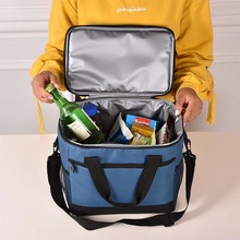 Bolsa de almoço oxford reutilizável com isolamento térmico, bolsa de ombro para armazenamento de mercadorias, bolsa de ombro em 2 tamanhos 2024 - compre barato