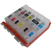 Для принтера CANON pixma MG6340 MG7140 IP8740, эргономичные многоразовые картриджи с чернилами, 6 цветов, с постоянными чипами 2024 - купить недорого