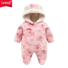 IYEAL Princess Newborn Baby Clothes Children Girls Rompers Winter Thicken Cotton Fleece Warm Hooded Toddler Infant Jumpsuits 2024 - buy cheap