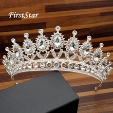 Large Luxury Silver Crystal Tiara Headband Rhinestone Bride Crown Luxury Wedding Pageant Korean Hair Ornaments For Women Queen 2024 - buy cheap