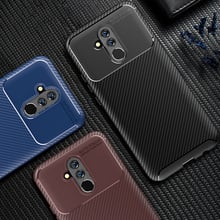 Business Carbon Mate 20 Lite Case For Huawei Mate 20 Lite Case Luxury Soft TPU Slim Silicone Case for Huawei Maimang7 Back cover 2024 - buy cheap