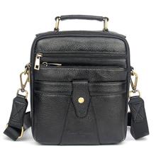 Bolso bandolera de cuero de vaca para hombre, bolsa de hombro de cuero de vaca para viaje de negocios, informal, para acampar, bolso de mano a la moda, mochila Honda 2024 - compra barato