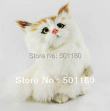 free shipping handmade furry animal cat artificial cat gift decoration cat mini cat artificial crafts animal 2024 - buy cheap