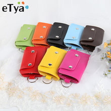 Кожаный брелок eTya для мужчин и женщин, органайзер для ключей, модный миниатюрный чехол для ключей от дома 2024 - купить недорого
