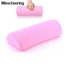 Descanso de mão de pano de algodão macio, rosa, suporte de unha, equipamento de design de arte em unhas, travesseiro, almofada, ferramentas de manicure em esponja 2024 - compre barato