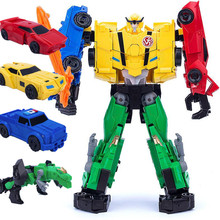 Figura DE ACCIÓN DE Weijiang HaiZhiXing, juguetes transformables 4 en 1 para niño, Robot Devastator, coche de Anime, camión, dinosaurio, modelo de muñeca 2024 - compra barato