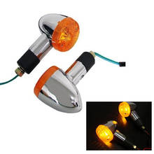 2pcs Motorcycle Amber Tail Bullet Turning Signal Lights Indicator Lamp for Yamaha Virago XV 250 500 535 700 750 920 1100 2024 - buy cheap
