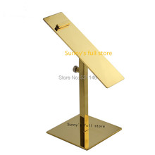 Free shipping Gold stainless steel adjustable height heels holder rack shoes display shelf stand 4colors 2024 - buy cheap