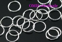 Omh atacado 9mm 550 peças, acessórios de joalheria busca círculo diy, anéis divididos de metal abertos banhados a prata dy46 2024 - compre barato