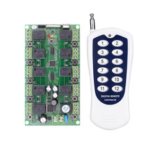 Sistema de interruptor com controle remoto sem fio dc 12v 10ch rf independente, cada canal funciona de forma independente em 433mhz