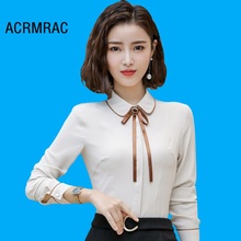 ACRMRAC Women Slim  splicing Long sleeves  Business Formal wear OL Blouses & Shirts 833 2024 - buy cheap