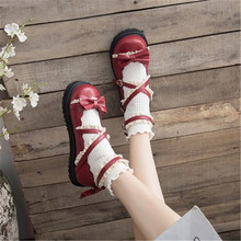 bowknot  LOLITA Shoes JK Uniform Shoes PU Leather  lolita Shoes A953 2024 - buy cheap