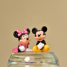 Disney Микки Маус Минни 3 см 2 шт./компл., модель аниме, кукла, ПВХ, фигурки, аксессуары, фигурки, игрушки для детей, игрушка в подарок 2024 - купить недорого