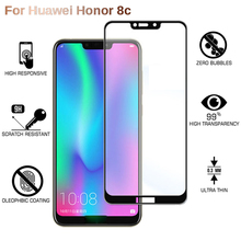 9h capa completa vidro temperado para huawei honor 8c protetor de tela vidro para honra 8c honor8c hd película protetora clara 2024 - compre barato