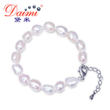 Daimi pulseira barroca branca, pérola de água doce em 6 cores para escolher, presente de natal para mulheres, 9-10mm 2024 - compre barato