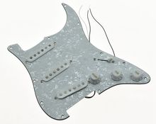 KAISH Loaded Prewired ST Pickguard for Strat with Alnico Pickup White Pearl for USA FD 2024 - buy cheap