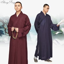Buddhist monk robes chinese shaolin monk robes men traditional buddhist monk clothing uniform shaolin monk clothing Q262 2024 - buy cheap