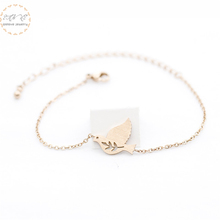 Aninal Jewelry Rose Gold Delicate Petite Dove Bracelets For Women Bridesmaid Gift Stainless Steel Charm Bijoux Femme 2018 2024 - buy cheap