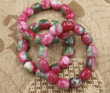 Natural Peach blossom jade catenary hand strings strings stone Lucky Stretch Elastic Bracelet Fashion Jewelry 2024 - buy cheap