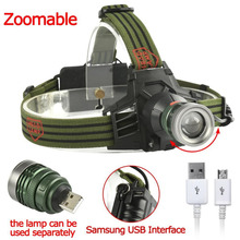 Zoomable LED Headlamp Rechargeable USB 8000LM cycling headlamps 18650 Q5 3 Modes Flashlight Camping Torch Lamp USB Cable HOT 2024 - buy cheap