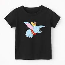 2019 new Disney Dumbo 100%cotton Children's clothing cartoon children's summer short-sleeved boy girl T-shirt cotton cuteT-shirt 2024 - buy cheap