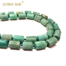 LUOMAN XIARI amazonita-Cuentas de piedra Natural para fabricación de joyería DIY, collar de pulsera de 11x16mm, hilo de 15" 2024 - compra barato