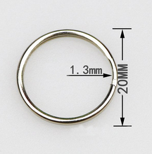 20pcs/lot 1.3mm*20mm High Quality Nickel plated Iron Ring Key Rings Keychains Connecting ring Connection For Key 2024 - buy cheap