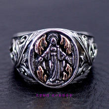 s925silver Thailand jewelry Virgin Mary's ring retro Thai Silver Rings 2024 - buy cheap