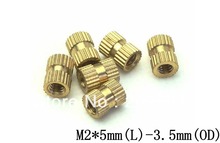 Tuerca moleteada de latón, M2 x 5mm(L)-100mm(OD), rosca métrica, 3,5 Uds. 2024 - compra barato