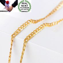 OMHXZJ оптовая продажа модные Универсальные вечерние свадебный подарок; Цвета: золотистый, серебристый 2 мм и цепочкой плетения Фигаро 18KT золотая цепочка ожерелье NC164 2024 - купить недорого