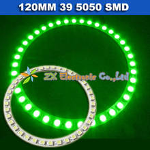 12V 2X Car Headlight  Led angel eyes halo rings light 120mm 39 5050 SMD 39leds white green yellow red blue universal fits 2024 - buy cheap