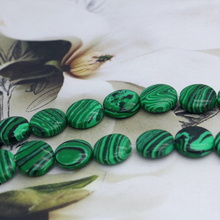 Coin shape Green malachite 12mm loose beads 15inches 2 piece/lot DIY hot stone beads suitable for women jewelry making design 2024 - buy cheap