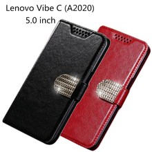 Чехол для Lenovo Vibe C VibeC A2020 A 2020 Lenovo A2020a40 DS Магнитный Флип PU кожаный чехол для Lenovo A2020 a40 DS A2020a36 2024 - купить недорого