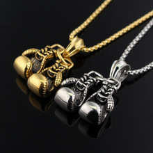 Boxing Glove Necklace Gold Color Chain Pair Boxing Glove Pendant Necklaces For Men Boys Charm Fashion Sport Fitness Jewelry 2024 - buy cheap